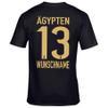 FanShirts4u Men's Fan Shirt Jersey – Egypt/Black, Custom Name & Number, World Cup (M) view 2