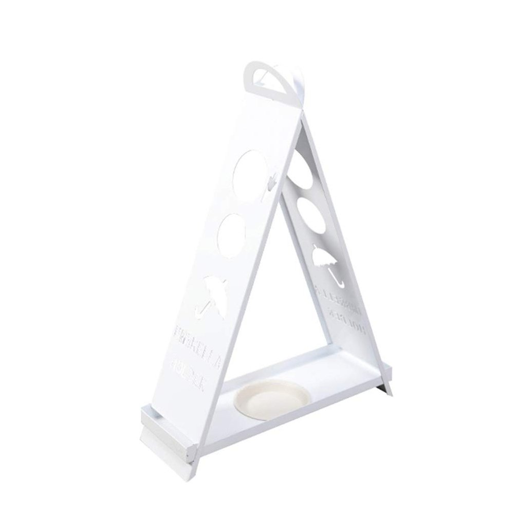AGYH Simple Metal Umbrella Stand, Small Black-and-Gold Umbrella Holder for Home and Commercial Use, with Hooks and Drip Tray