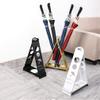 AGYH Simple Metal Umbrella Stand, Small Black-and-Gold Umbrella Holder for Home and Commercial Use, with Hooks and Drip Tray view 4