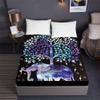 Chickw1 Microfiber Fitted Sheet, 3D Elephant Print, Up to 30 cm Deep, Watercolor, 200 x 200 x 30 cm view 3