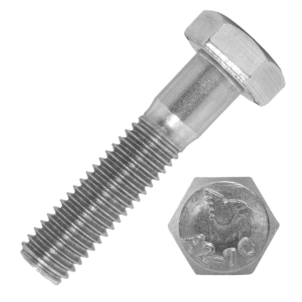 MESAROS M12 x 80 mm A2 Stainless Steel Hex Bolts with Shank, DIN 931, 10-Pack