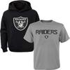 NFL Youth 8-20 Polyester Performance Primary Logo Hoodie & T-Shirt 2-Pack, Las Vegas Raiders, 10-12 view 1