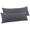 PiccoCasa Body Pillowcase, Long Bolster Pillow, 50 x 140 cm, Gray, 2-Pack view 1