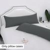 PiccoCasa Body Pillowcase, Long Bolster Pillow, 50 x 140 cm, Gray, 2-Pack view 4