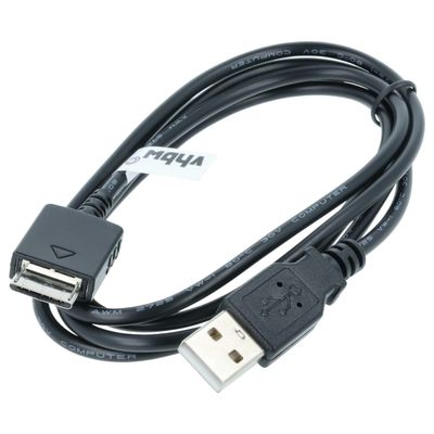 vhbw USB Data Cable Compatible with Sony Walkman NWZ-X1051FBSMP MP3 Player