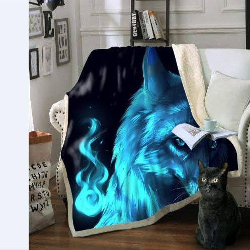 NICHIYO Horror Movie Cartoon and Animation Fleece Blanket for Adults and Children, 100% Microfiber, for Sofa Beds and Couches (17.200 × 150)