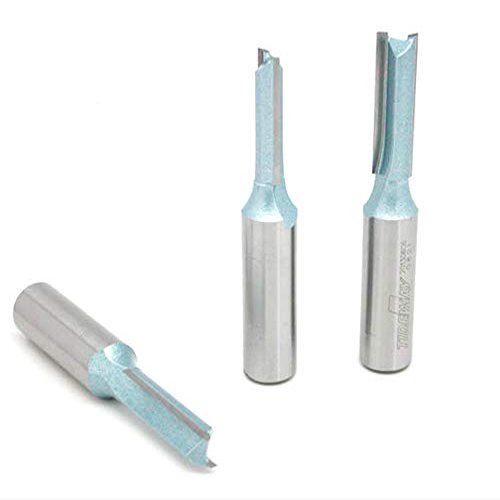 1/2-Inch Shank Tungsten Carbide Straight Router Bit, Two-Flute