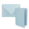 400x DIN A7 Folded Card Set, 10.5 x 7.4 cm, with DIN C7 Envelopes in Light Blue view 1