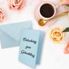 400x DIN A7 Folded Card Set, 10.5 x 7.4 cm, with DIN C7 Envelopes in Light Blue view 2