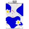 Leather Hip Flask with Funnel Handle for Camping, Fishing, Barbecues, Bars, Drinks, Wine Bottles, Poached Eggs and Flowers view 1
