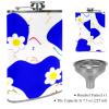 Leather Hip Flask with Funnel Handle for Camping, Fishing, Barbecues, Bars, Drinks, Wine Bottles, Poached Eggs and Flowers view 3