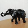 GNZM Geometric Resin Elephant Origami Sculpture, Abstract Home and Desktop Decor-A view 1