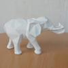 GNZM Geometric Resin Elephant Origami Sculpture, Abstract Home and Desktop Decor-A view 4