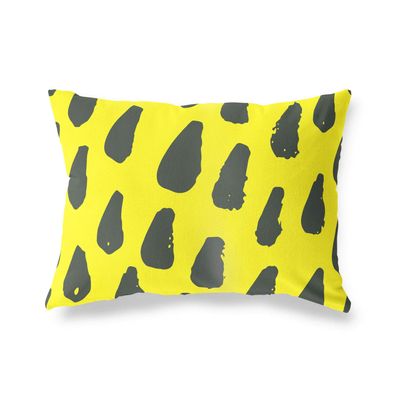 Le Jardin du Lin Pillow Cover Neon Yellow Smoke