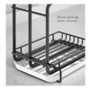 Liudan Kitchen Storage Rack, Space-Saving Over-Sink Wall Rack with Drip Tray, Black view 4