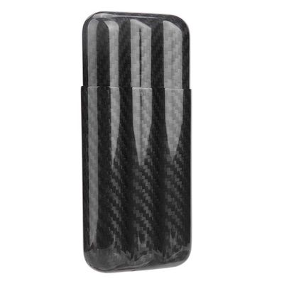Gorgeri Carbon Fiber Cigar Case Humidor, 3-Tube Travel Case