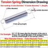 Xuulan Xianglaa Flexible Stainless Steel Tension Spring, 0.8 mm Wire, 10 mm Outer Diameter view 2