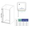 IMPTS 80 cm Pivot Shower Door for Niche, 195 cm High view 4