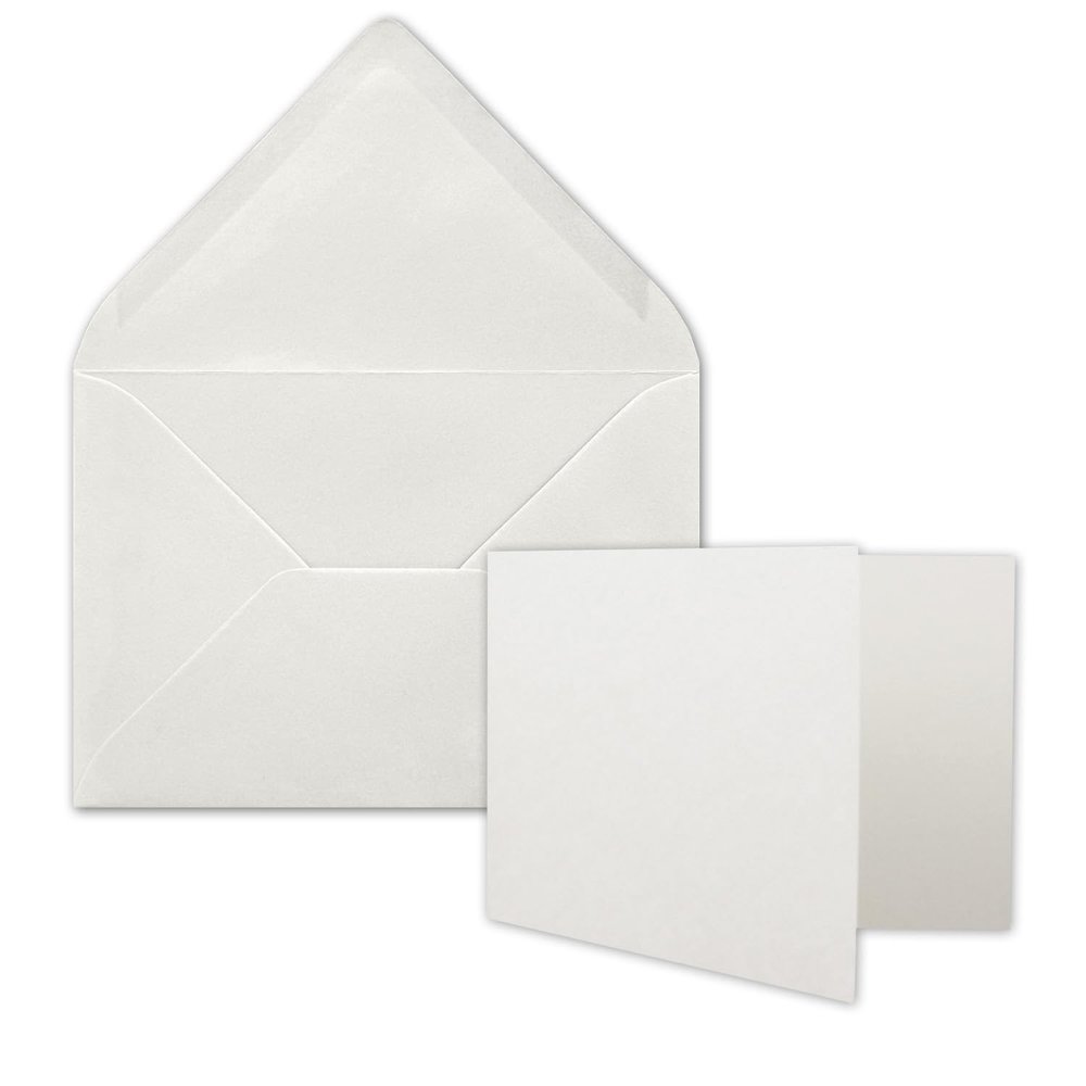 1000-Piece DIN A7 Card and C7 Envelope Set, Light Gray