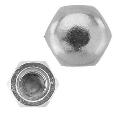 Low-Profile M8 A2 Stainless Steel Cap Nuts, 10-Pack | DIN 917