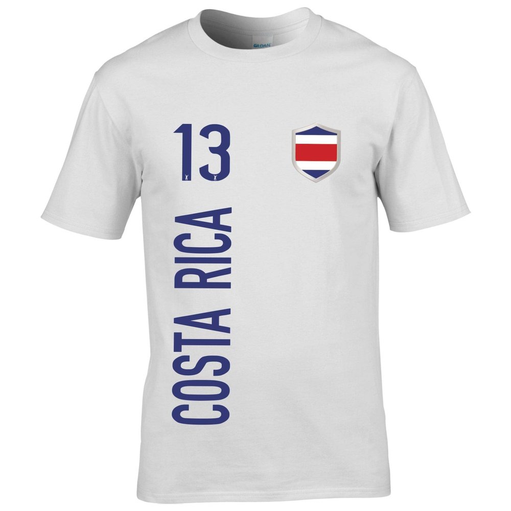 FanShirts4u Men's Fan Shirt Jersey - Costa Rica - T-Shirt with Custom Name & Number, World Cup (3XL, Costa Rica/White)