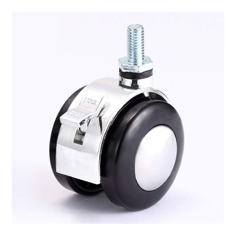 Xuulan Xianglaa 2-Inch 360° Swivel Caster, Aluminum Furniture Wheel with Brake (Screw)