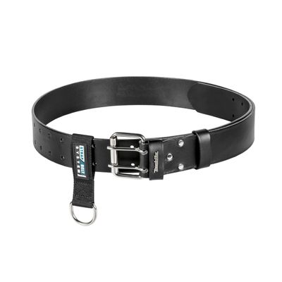 Makita E-15693 Heavy-Duty Black Leather Belt, 138 cm Long, Genuine Cowhide, 40 mm Wide