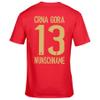 FanShirts4u Men's Fan Shirt Jersey - Montenegro/CRNA GORA - T-Shirt with Custom Name & Number, World Cup/European Championship (XXL, CRNA GORA/Red) view 2