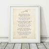 Didymus Co Joni Mitchell - Both Sides Now (v.2) Art Print with Song Lyrics (Unframed), A4 (29.7 x 21 cm) and A3 (42 x 29.7 cm) view 1