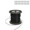 XMRISE Black Vinyl-Coated 304 Stainless Steel Wire Rope, 1×7, 0.04 in/1 mm × 98.4 ft/30 m view 1
