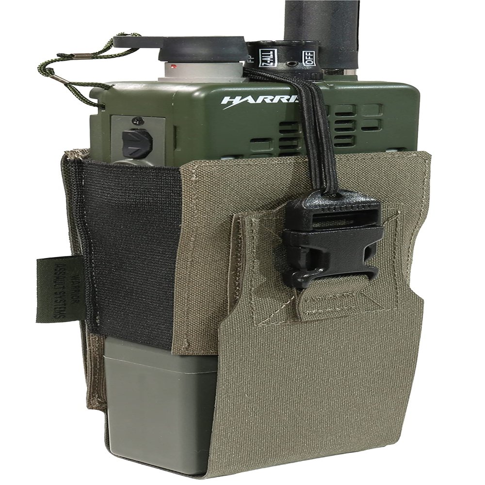 WARRIOR - A.S. Laser Cut MBITR/Harris Radio Pouch, Ranger Green