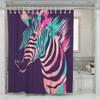Hiser High-Quality Polyester Shower Curtain, Waterproof, Anti-Mold, Antibacterial, 3D Printed, with 12 C-Shaped Plastic Hooks, Purple, 165 × 180 cm view 1