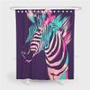 Hiser High-Quality Polyester Shower Curtain, Waterproof, Anti-Mold, Antibacterial, 3D Printed, with 12 C-Shaped Plastic Hooks, Purple, 165 × 180 cm view 2