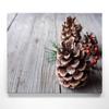 BilderKing Christmas Pinecone Canvas Wall Art, 50 x 50 cm, Stretched on a 2 cm Wood Frame view 1