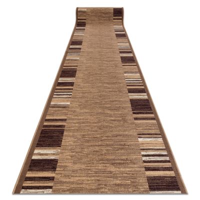 rugsx Adagio Beige Non-Slip Runner Rug for Kitchen, Hallway and Living Room, 80 x 410 cm