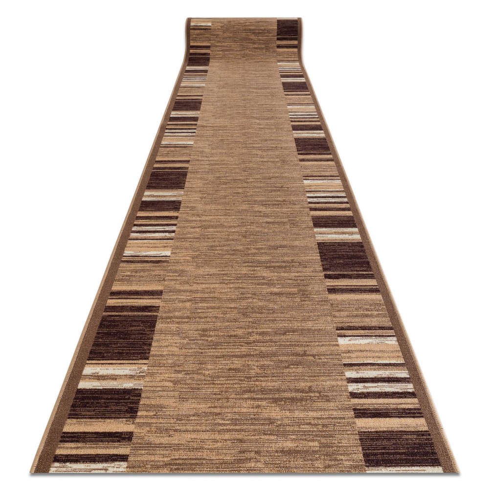 rugsx Adagio Beige Non-Slip Runner Rug for Kitchen, Hallway and Living Room, 80 x 410 cm