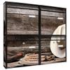 banjado 4-Compartment Wall-Mounted Mailbox System, Black Galvanized Steel, DIN A4, Line Dance Design view 1