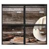 banjado 4-Compartment Wall-Mounted Mailbox System, Black Galvanized Steel, DIN A4, Line Dance Design view 2
