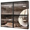 banjado 4-Compartment Wall-Mounted Mailbox System, Black Galvanized Steel, DIN A4, Line Dance Design view 3