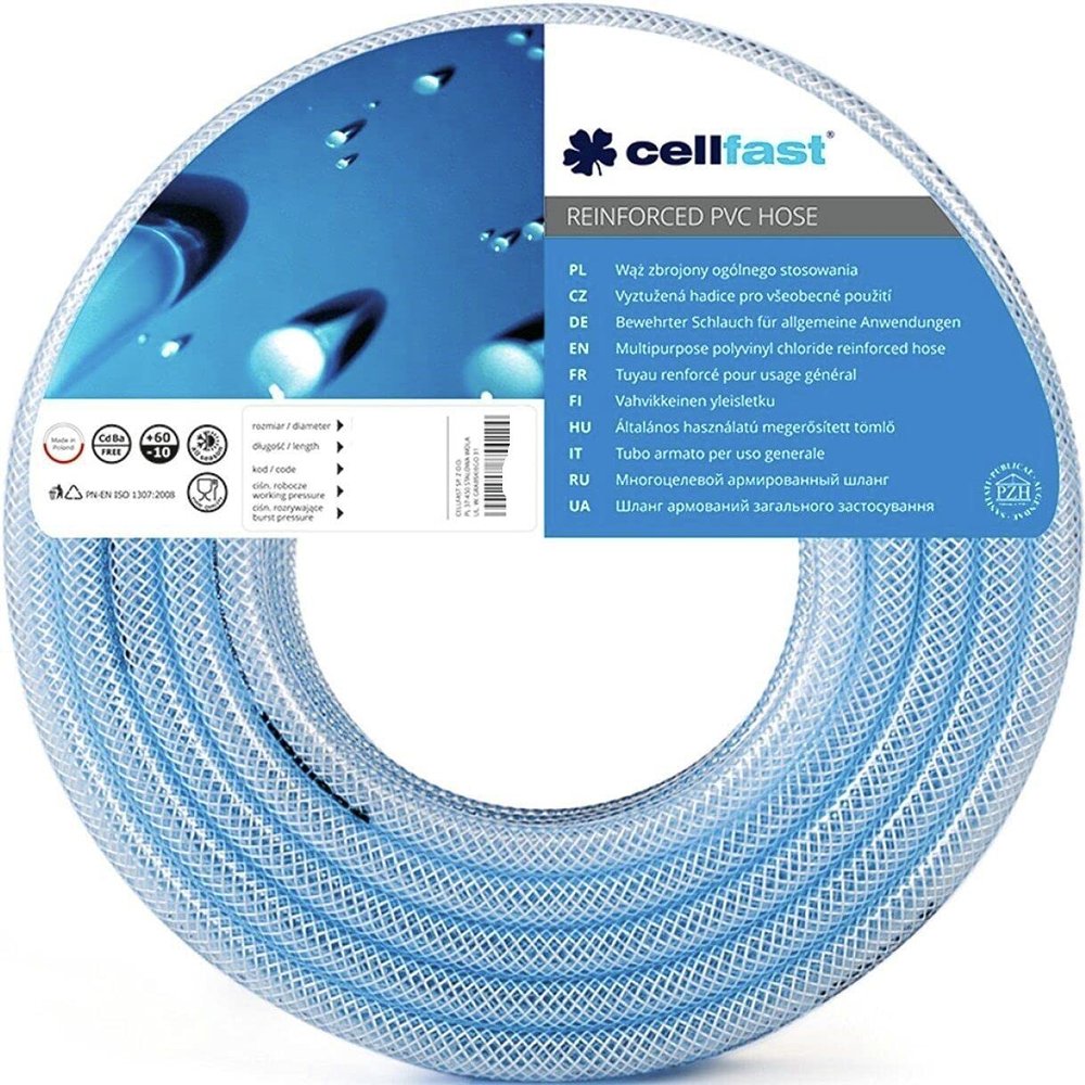 Reinforced General-Purpose Hose, 10.0 mm Diameter, 50 m Reel
