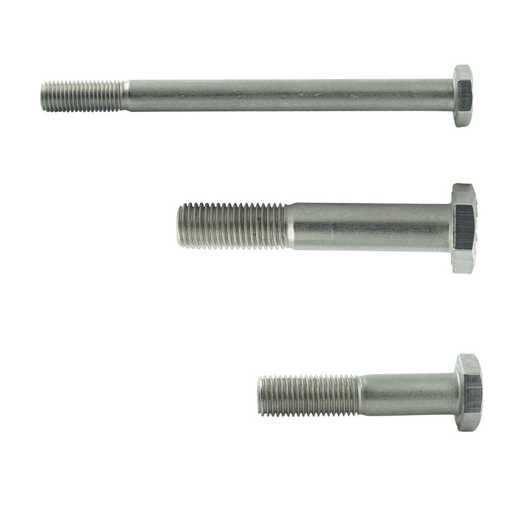 AGBERG M16 x 55 Hex Head Bolts, Partially Threaded, A2 (V2A) Stainless Steel, DIN 931 (ISO 4014), 50 Count