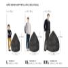 Sitting Point only by Magma BeanBag Easy L Indoor Bean Bag Chair, 70 x 90 cm, Anthracite view 3