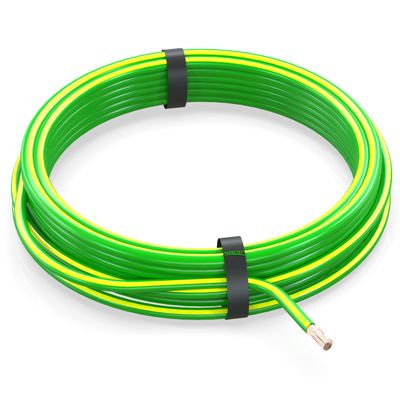 AUPROTEC 1 m Automotive Wire, 4.0 mm² FLRY-B Cable, Green-Yellow