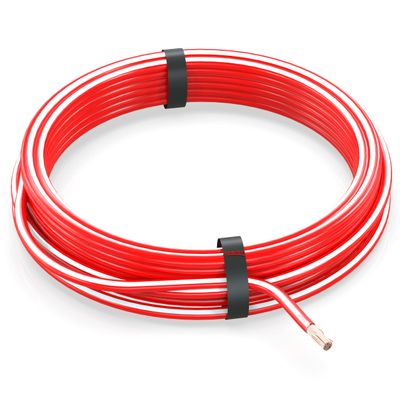 AUPROTEC 100 m Automotive Wire 4.0 mm FLRY-B Car Cable on a Roll, Red-White