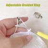BAULMD Adjustable Knitting Ring with Finger Knitting Set, Silver view 2