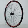 ZFF 700C Road Bike Wheelset, Cyclocross, 30 mm Double-Wall Alloy Rims, Disc/V-Brake, Quick Release, 7/8/9/10/11-Speed, 24-Hole, Red view 2