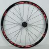 ZFF 700C Road Bike Wheelset, Cyclocross, 30 mm Double-Wall Alloy Rims, Disc/V-Brake, Quick Release, 7/8/9/10/11-Speed, 24-Hole, Red view 3