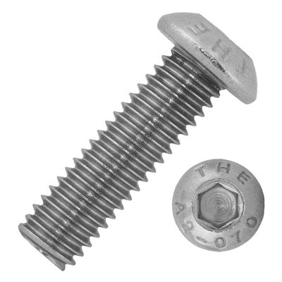 MESAROS A2 Stainless Steel Hex Socket Button Head Screws M12 x 25/25 mm, ISO 7380, 20-Pack