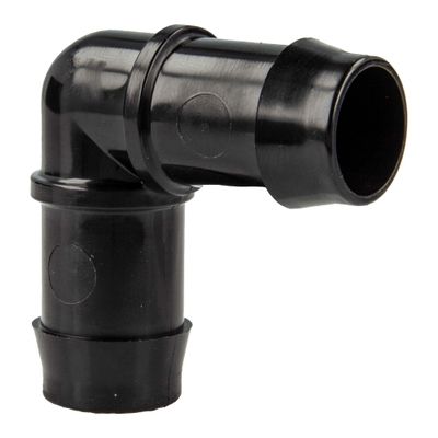 tecuro 90° Angled Hose Connector, 11 mm, Black Nylon, 10 bar