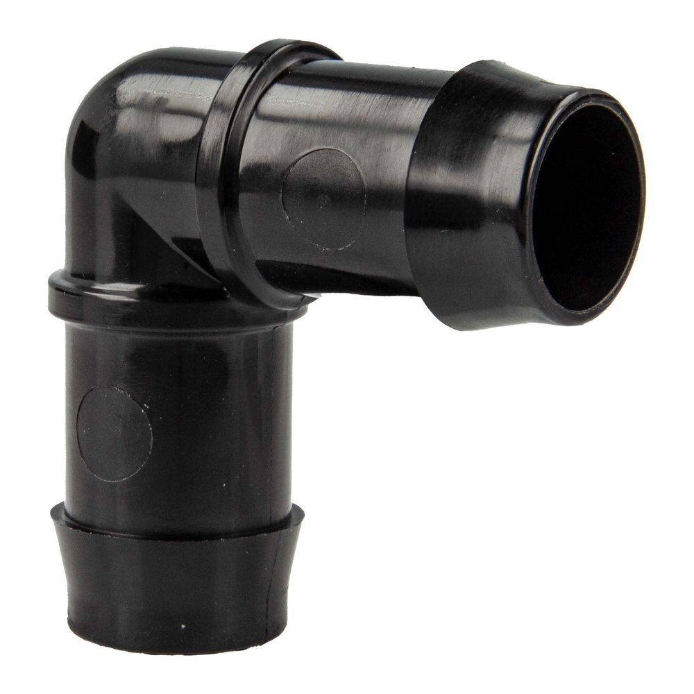 tecuro 90° Angled Hose Connector, 11 mm, Black Nylon, 10 bar